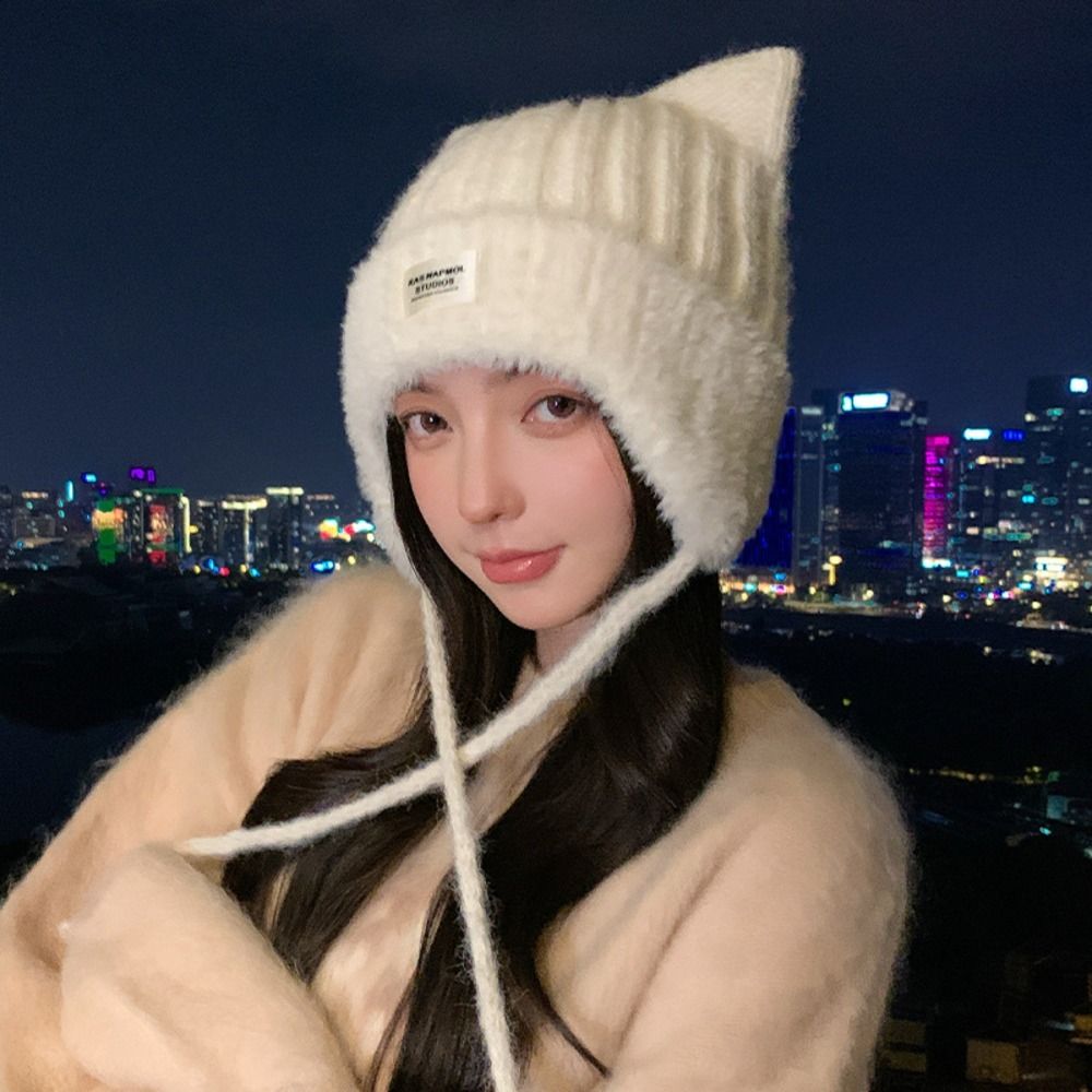 Topi Rajut Telinga Kucing Poli - Winter Trapper Hat ulasan dan harga