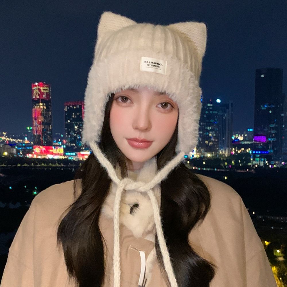 Topi Rajut Telinga Kucing Poli - Winter Trapper Hat ulasan dan harga